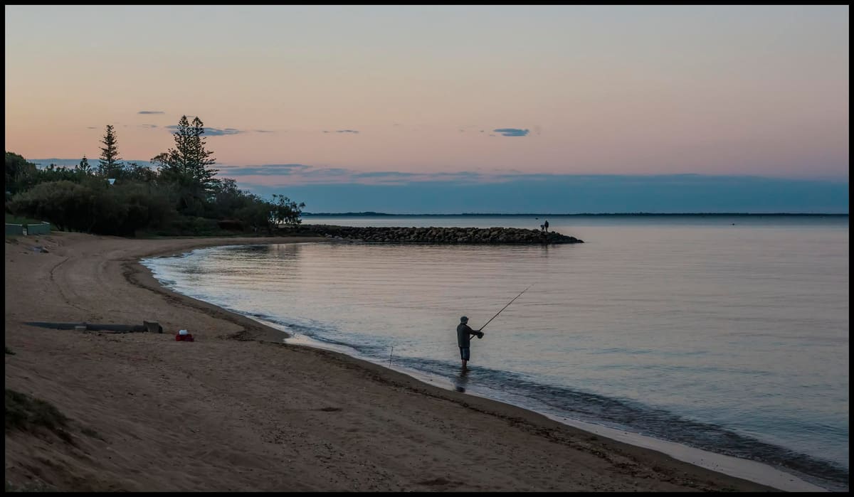 Shore fishing at golden hour - Englewood Beach jetty and Bass River jetty are minutes from Relax Inn