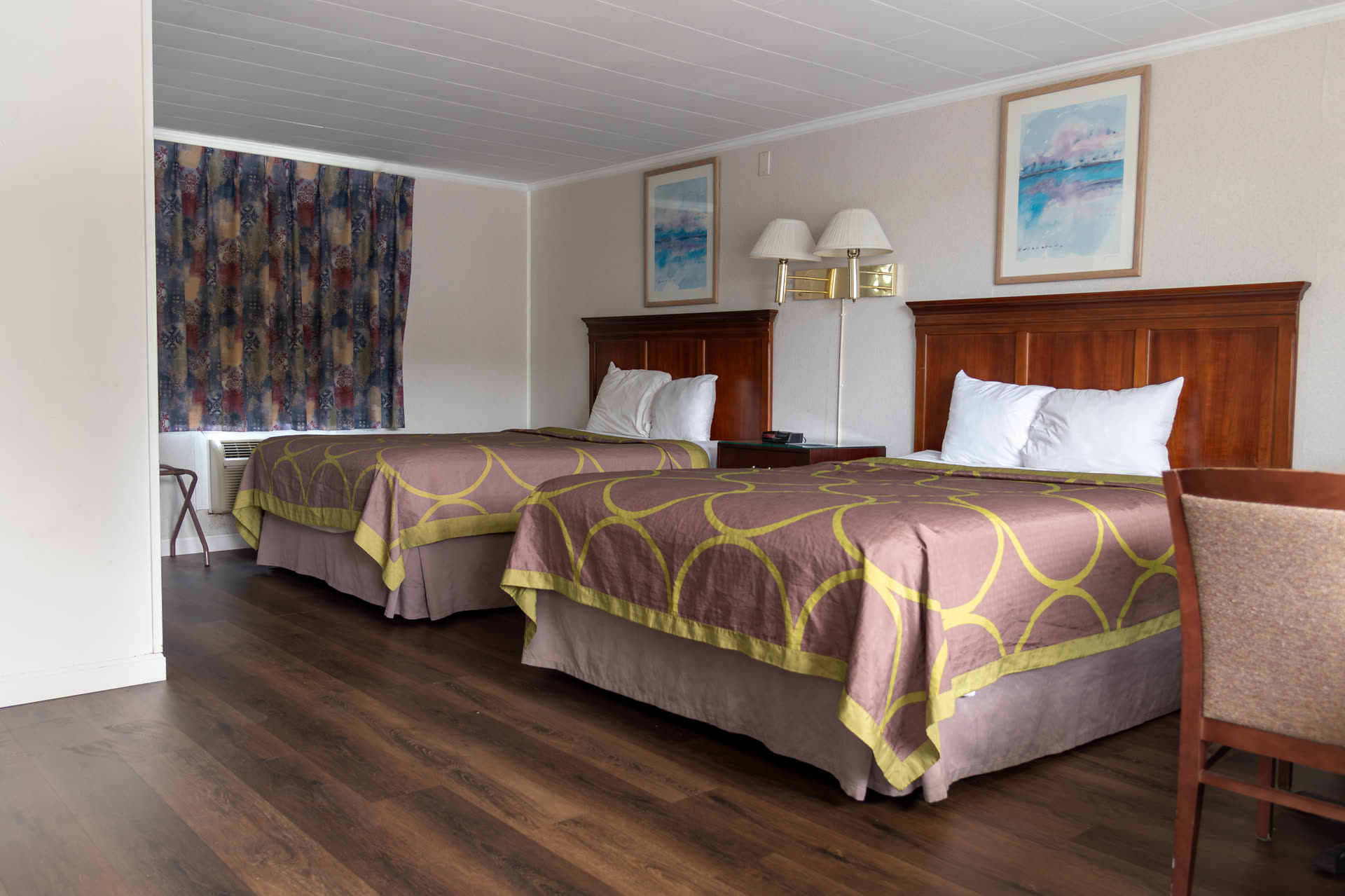 Double Queen room at Relax Inn in West Yarmouth, Cape Cod